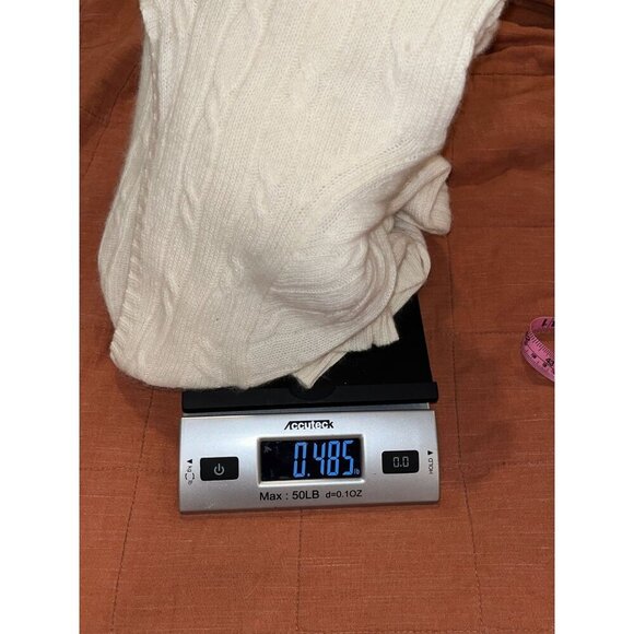 J.Crew Cream Cable Knit Merino Wool V-Neck Pullover Sweater Women's Size S - Picture 7 of 8